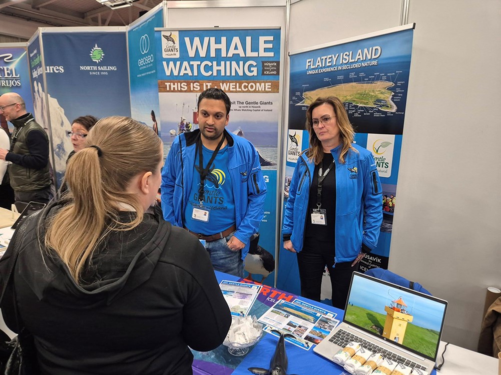 Gentle Giants Whale Watching at Mannamót Natural Iceland Travel Trade Show 2025