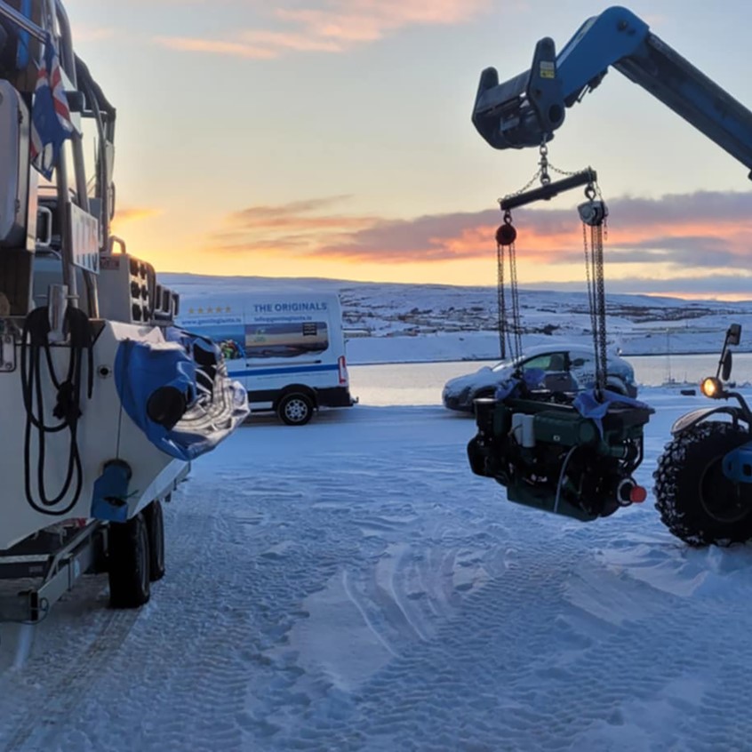 RIB Amma Kibba gets engine update for modern eco-friendly engine, Husavik Iceland