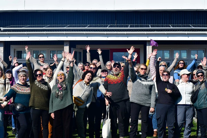 Local choir visiting Flatey Island in Skjálfandi Bay with Gentle Giants
