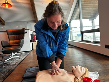 First aid training Gentle Giants, Husavik, Iceland