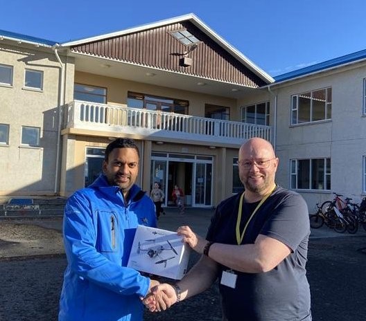 Gentle Giants donated a drone to the local school Borgarhólsskóli in Húsavík, Iceland