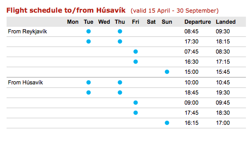 Eagle Air Schedule