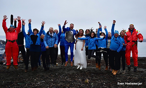 The Gentle Giants team on a happy moment.