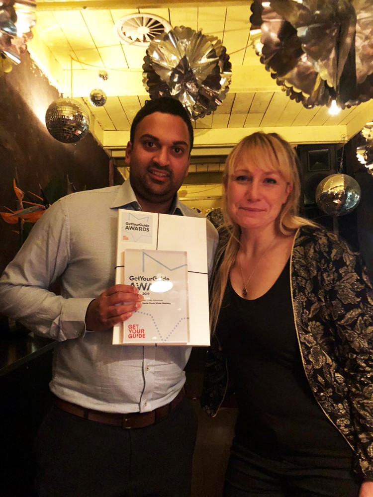 Gentle Giants receives the GetYourGuide Awards 2019 in Berlin