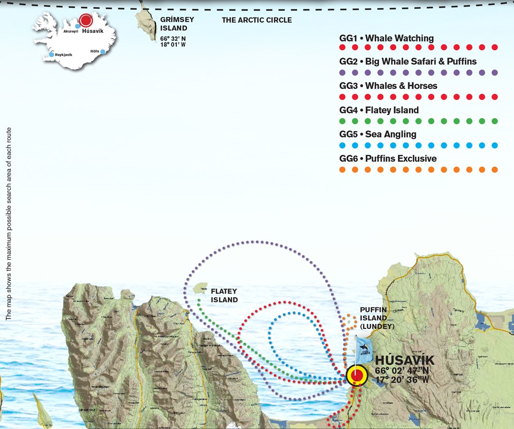 Skjálfandi Bay Tour Map Gentle Giants Húsavík Iceland Whale Watching Adventures